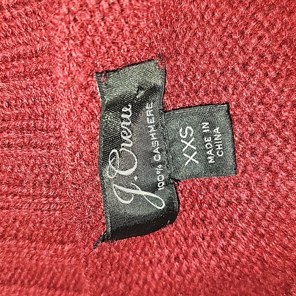 J. Crew 100% Cashmere Crew Neck Burgundy Sweater - Picture 5 of 6
